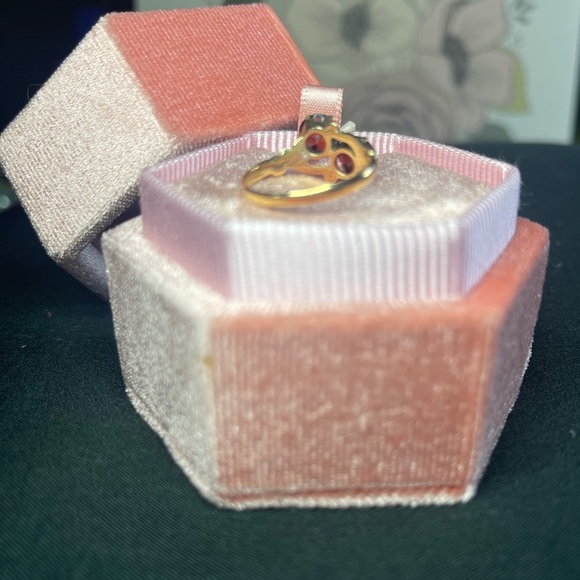 Toi et Moi Garnet Ring - Picture 2 of 2